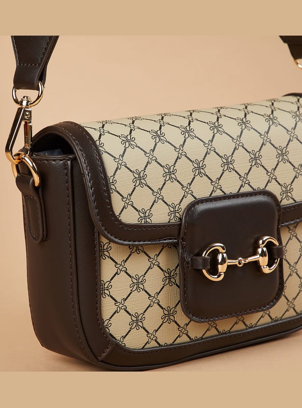 CODE Geometric Print Sling Bag