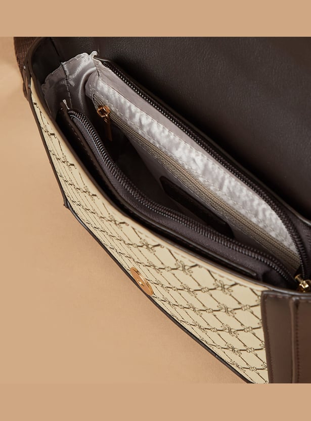 CODE Geometric Print Sling Bag