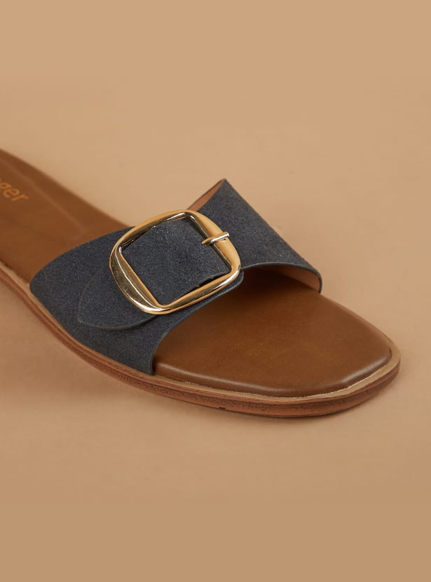 GINGER Buckle Accent Flats