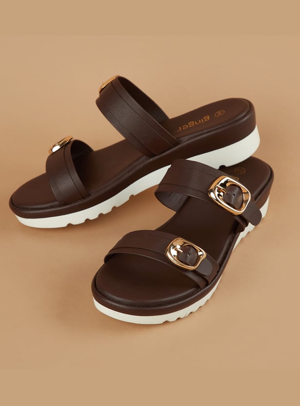 GINGER Buckle Accent Flatforms