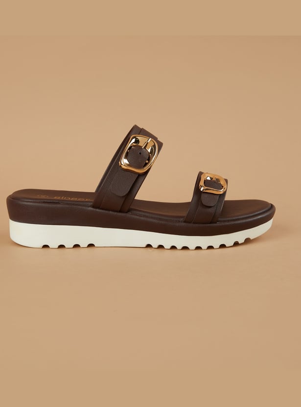 GINGER Buckle Accent Flatforms