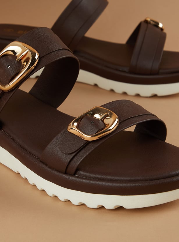 GINGER Buckle Accent Flatforms