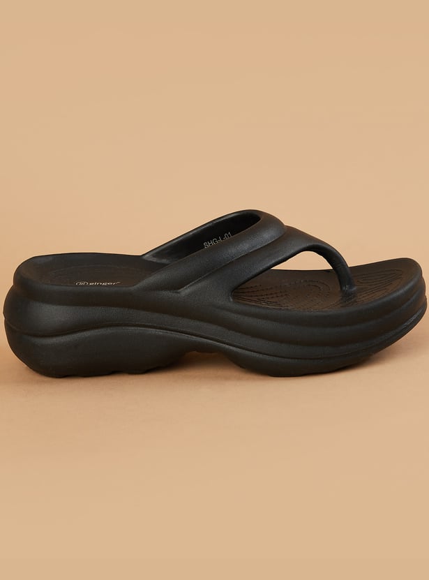 GINGER Textured Platform Flip-Flops