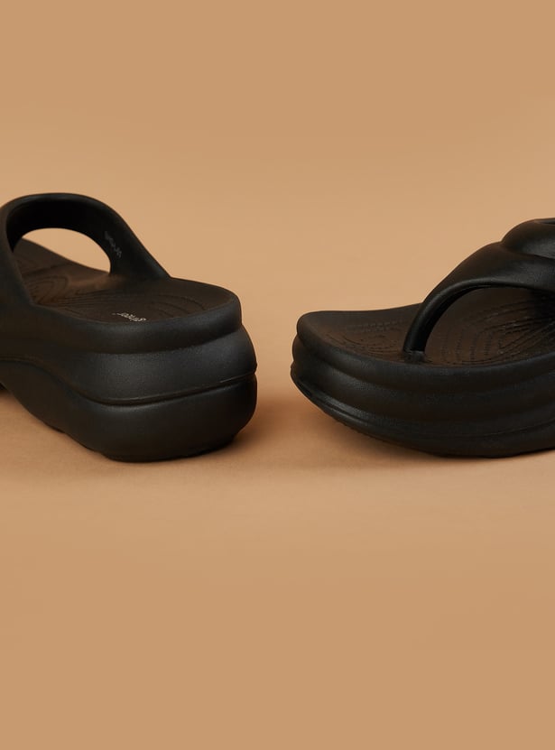 GINGER Textured Platform Flip-Flops
