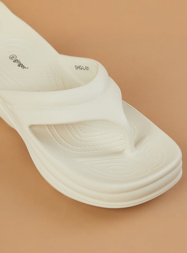 GINGER Textured Platform Flip-Flops