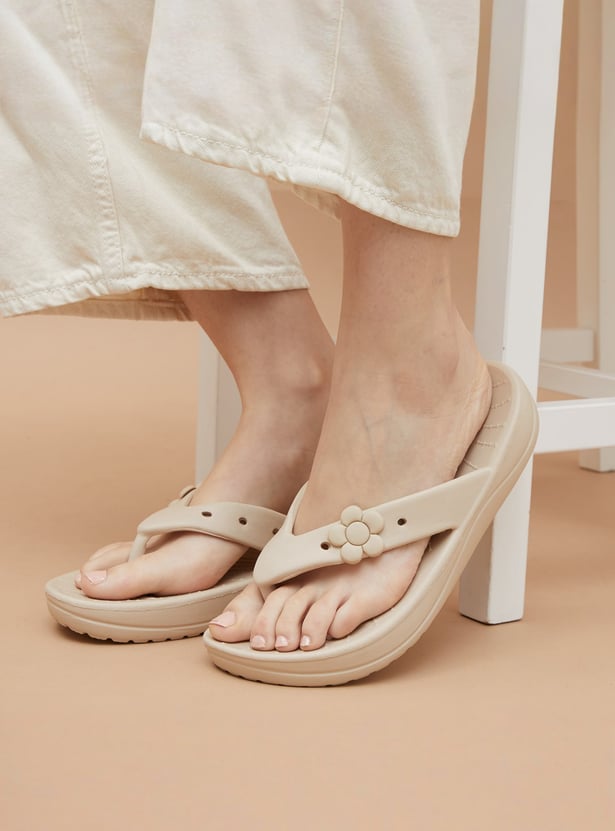 GINGER Applique Flip-Flops