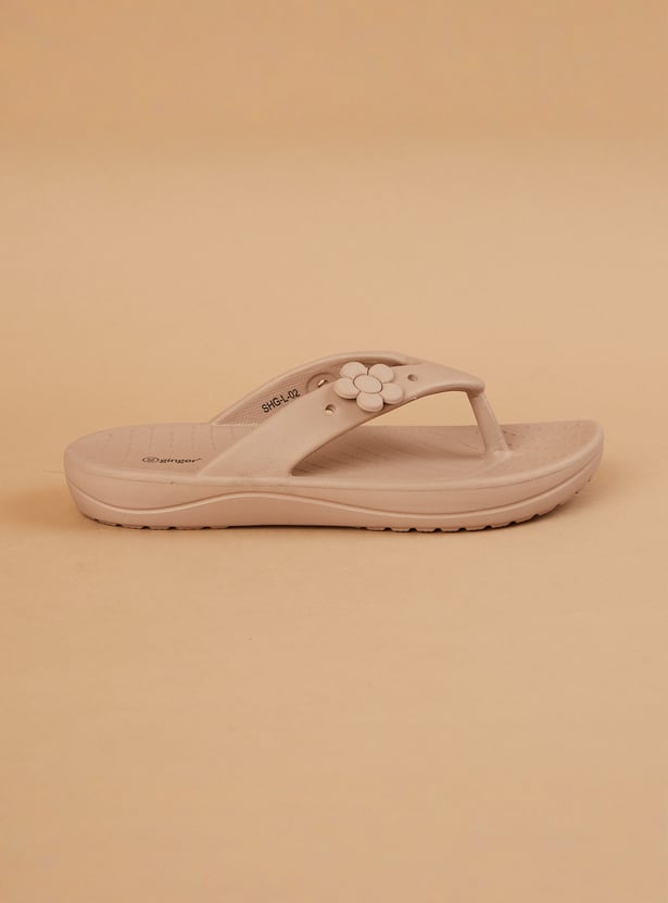 GINGER Applique Flip-Flops