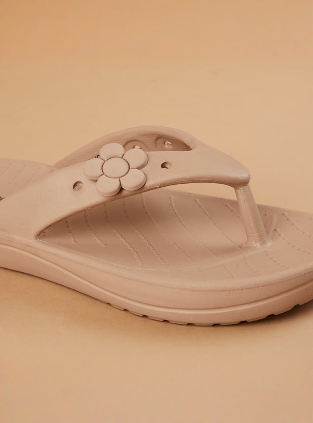 GINGER Applique Flip-Flops