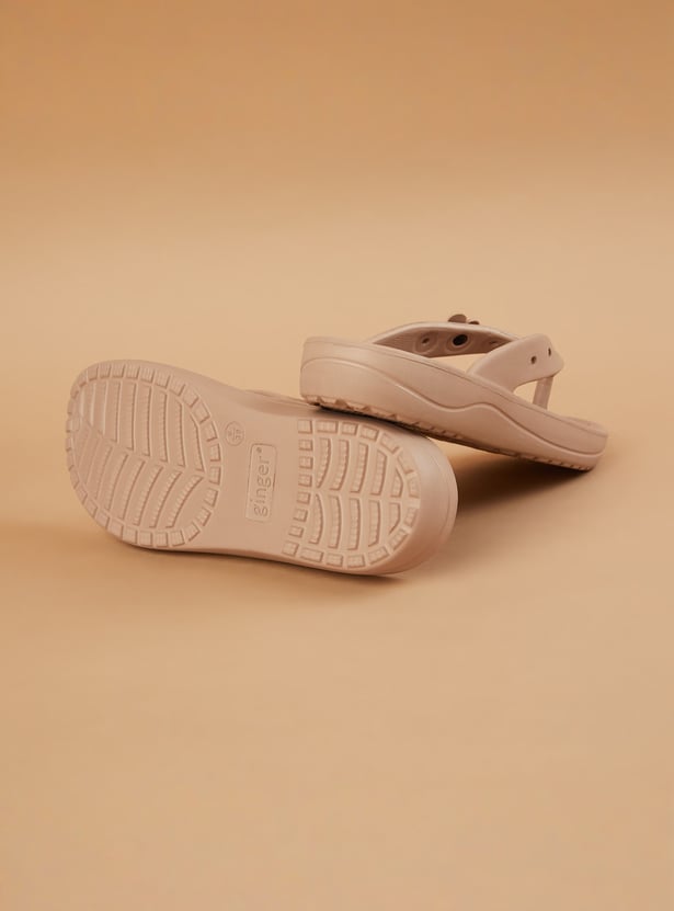 GINGER Applique Flip-Flops