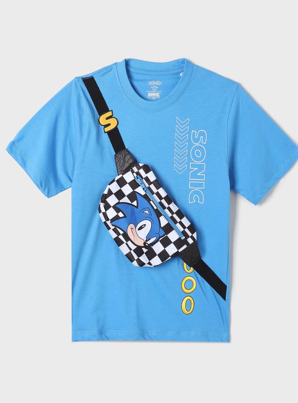 KIDSVILLE Boys Sonic the Hedgehog Print T-shirt
