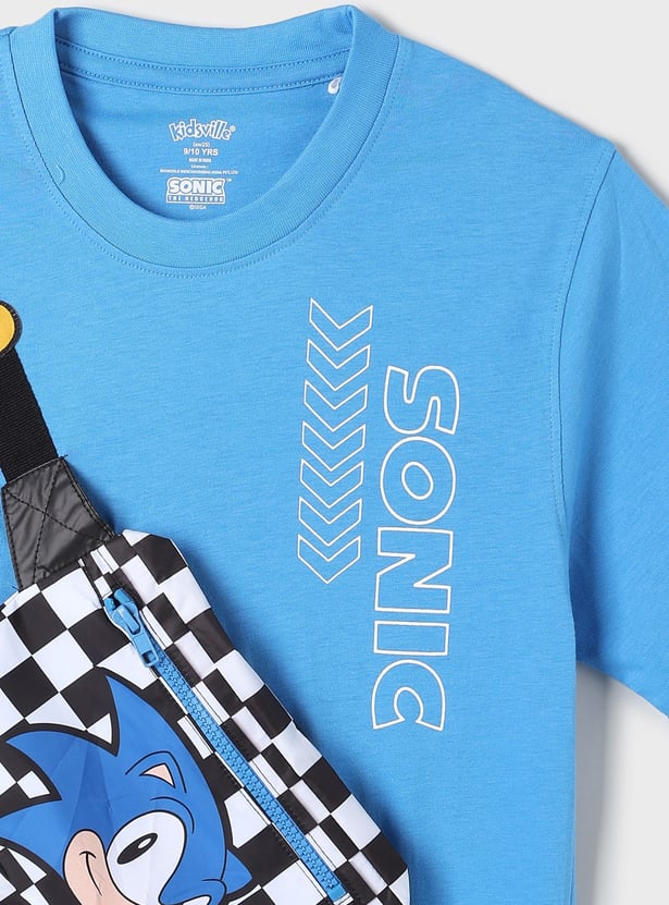 KIDSVILLE Boys Sonic the Hedgehog Print T-shirt