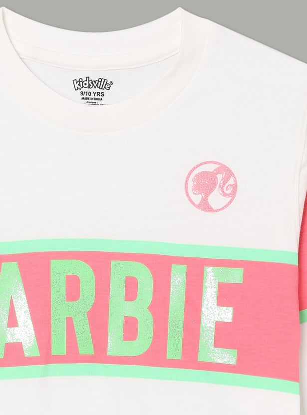 KIDSVILLE Girls Barbie Print Full Sleeve T-shirt