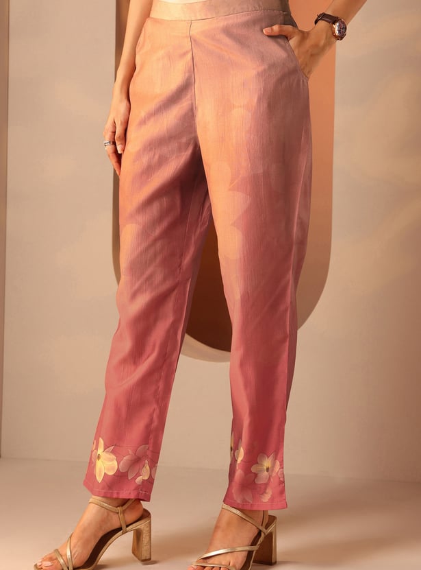 LIBAS Floral Print Straight Kurta Set