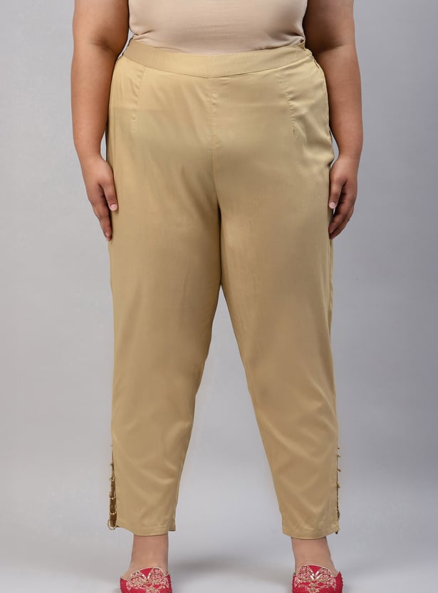 W Solid Straight Pants