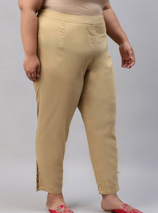W Solid Straight Pants