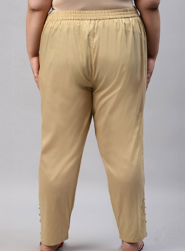 W Solid Straight Pants