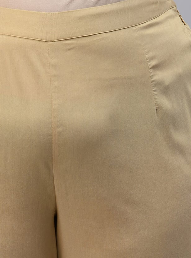 W Solid Straight Pants