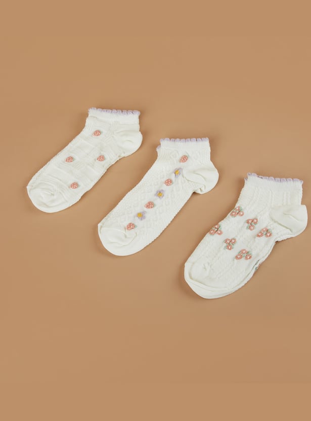 GINGER Knit No Show Socks - Pack of 3