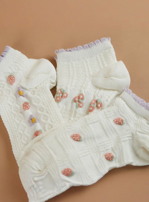 GINGER Knit No Show Socks - Pack of 3