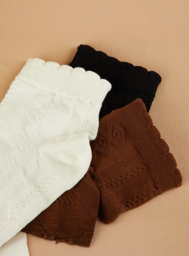 GINGER Patterned Ankle Length Socks - Pack of 3