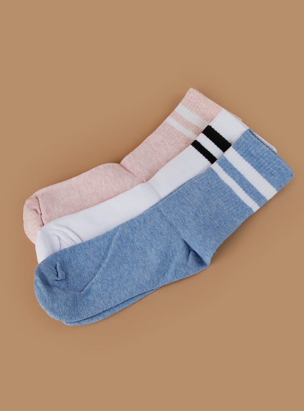 GINGER Solid Ankle Length Socks - Pack of 3