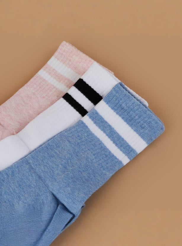GINGER Solid Ankle Length Socks - Pack of 3