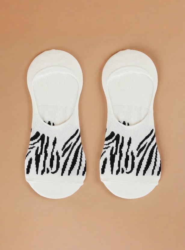 GINGER Animal Print No Show Socks - Pack of 3