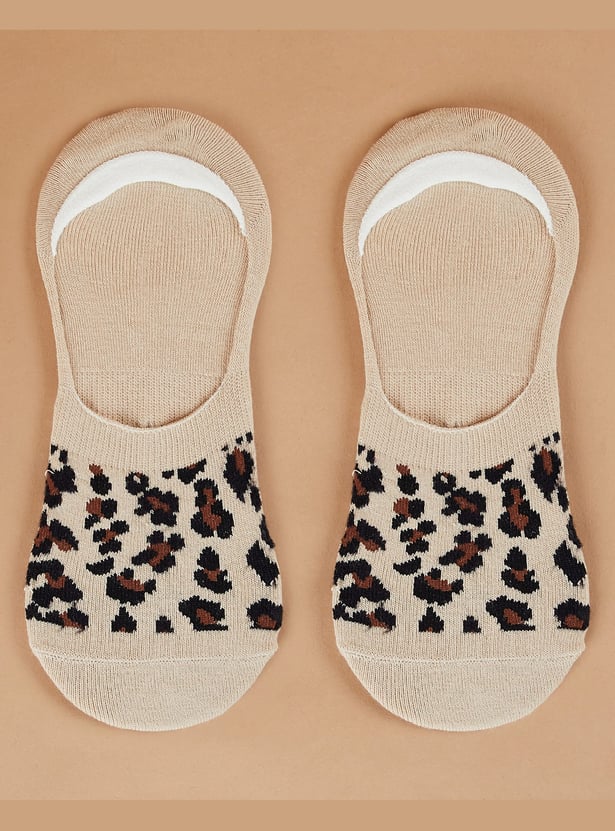 GINGER Animal Print No Show Socks - Pack of 3