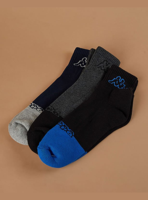 KAPPA Colourblocked Ankle-Length Socks - Pack of 3