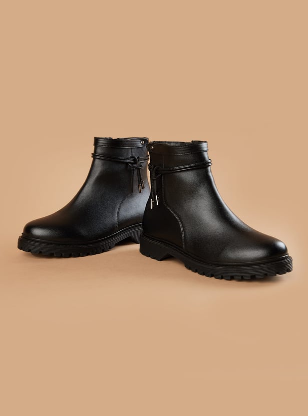 GINGER Ankle Boots with Lace Detail
