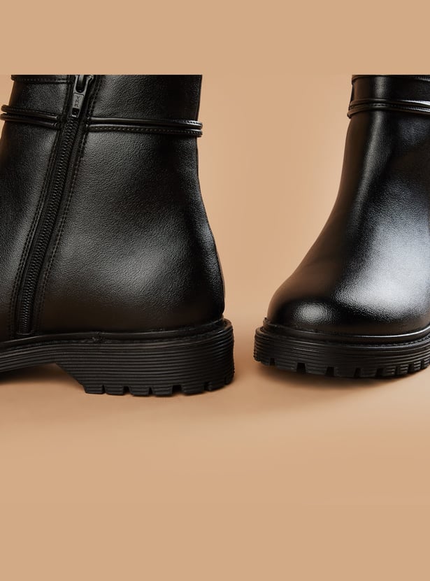 GINGER Ankle Boots with Lace Detail