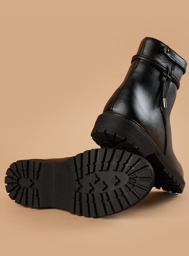 GINGER Ankle Boots with Lace Detail