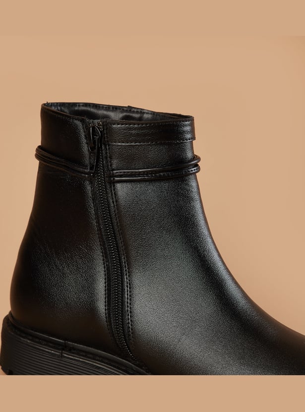 GINGER Ankle Boots with Lace Detail