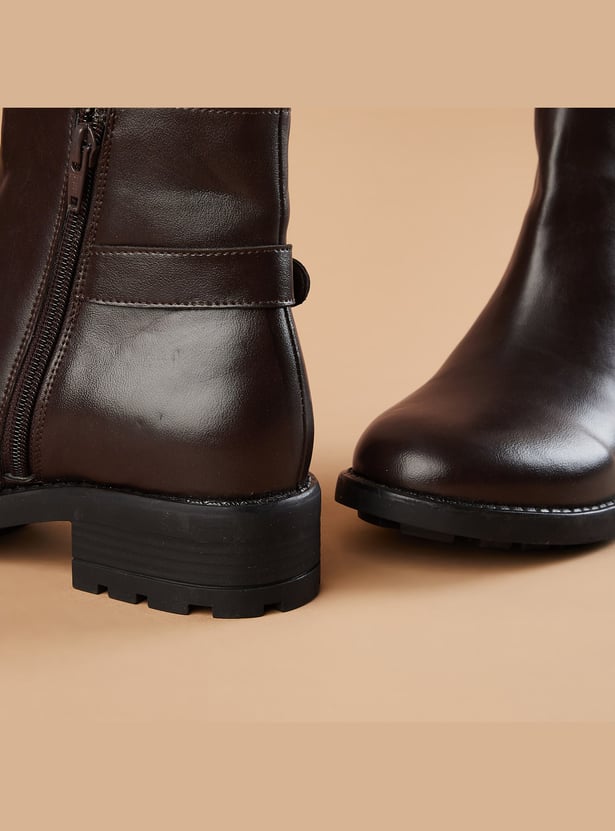 GINGER Ankle Boots with Buckle Strap