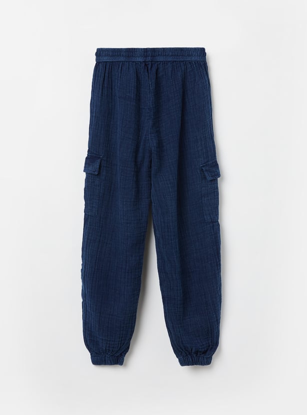 FAME FOREVER Textured Cargo Joggers