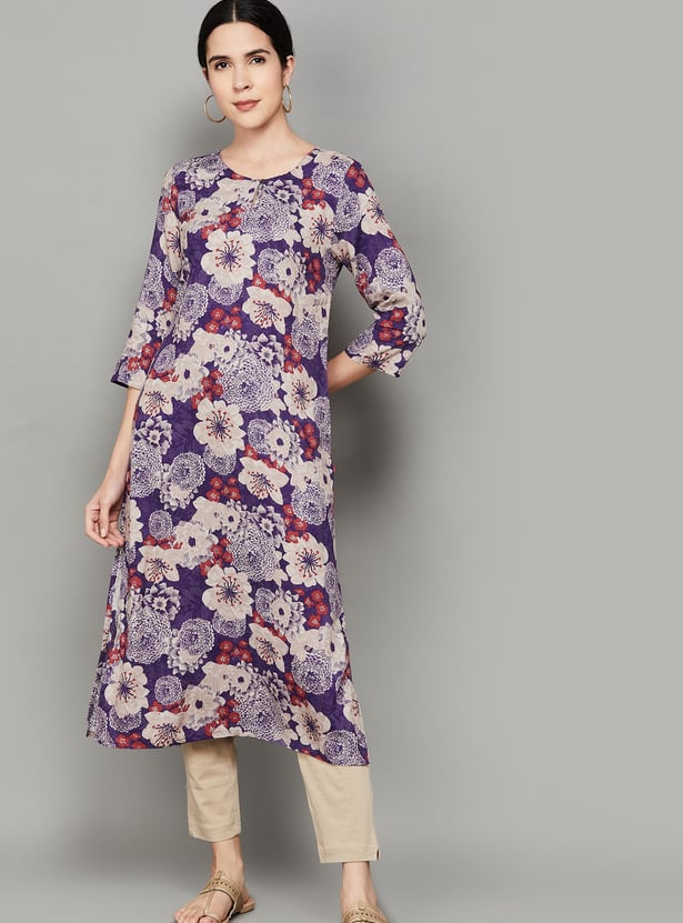 W Floral Print Straight Kurta