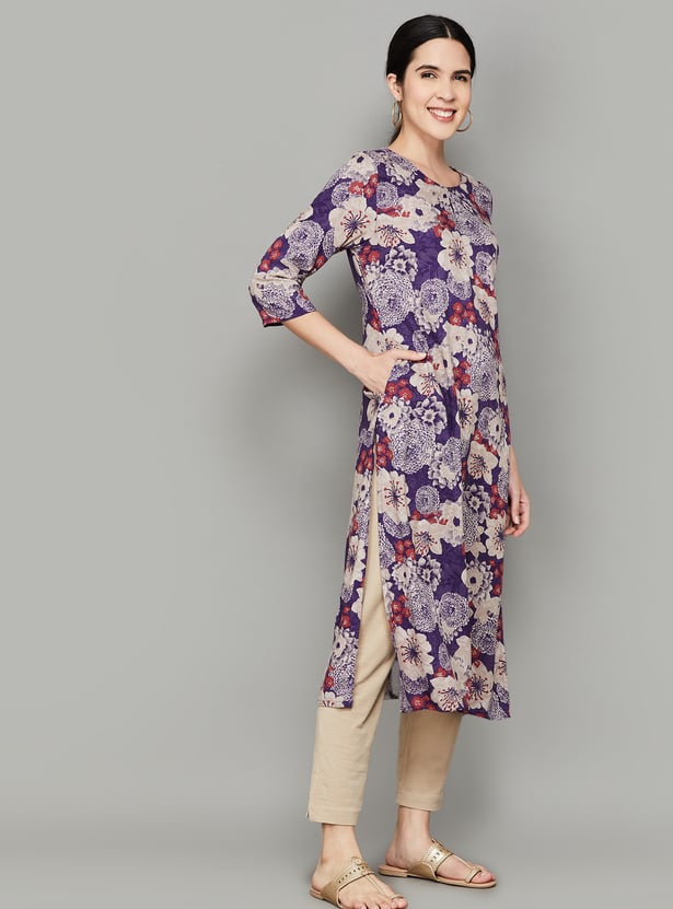 W Floral Print Straight Kurta