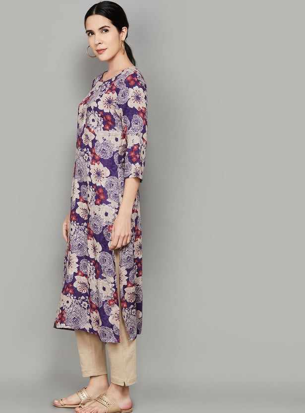 W Floral Print Straight Kurta