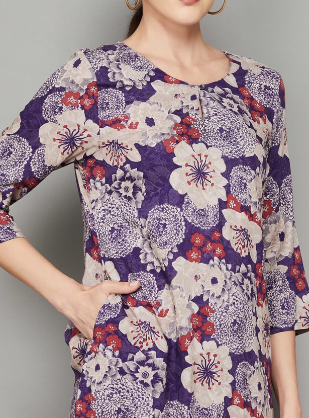 W Floral Print Straight Kurta
