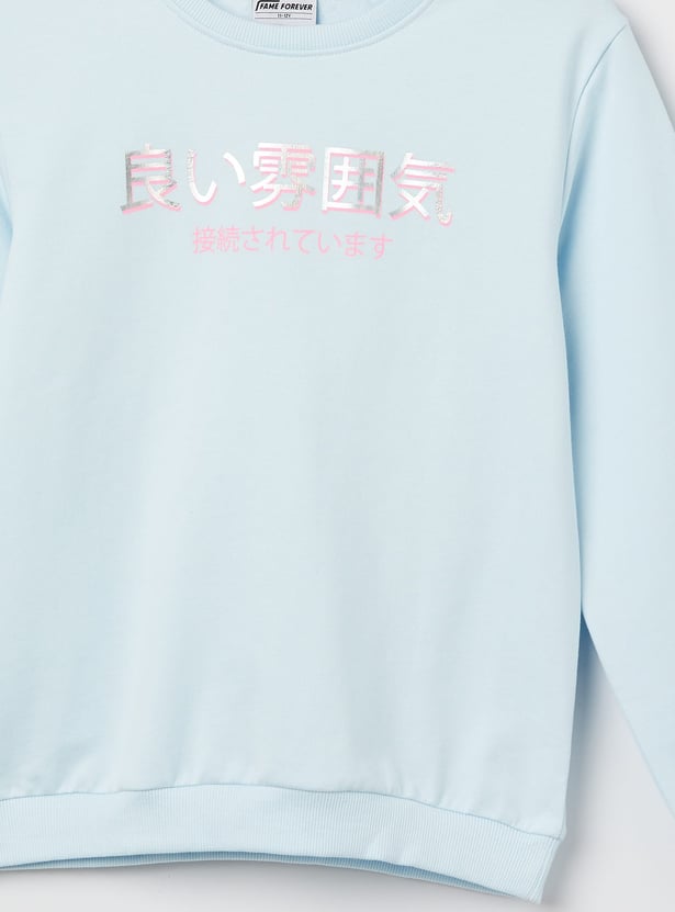 FAME FOREVER Girls Back Graphic Print Sweatshirt
