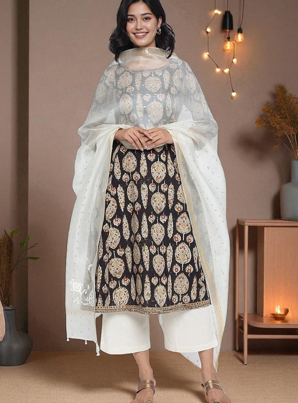 W Woven Design Dupatta