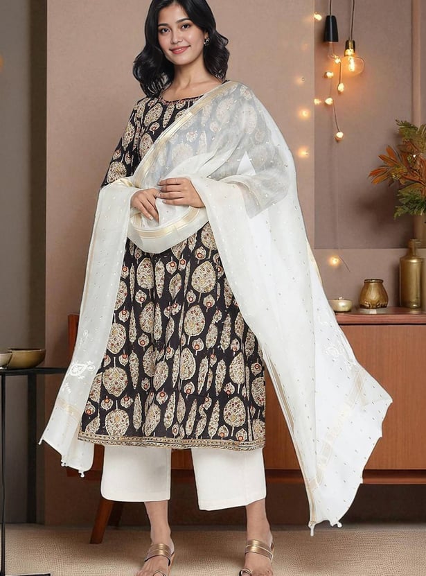 W Woven Design Dupatta