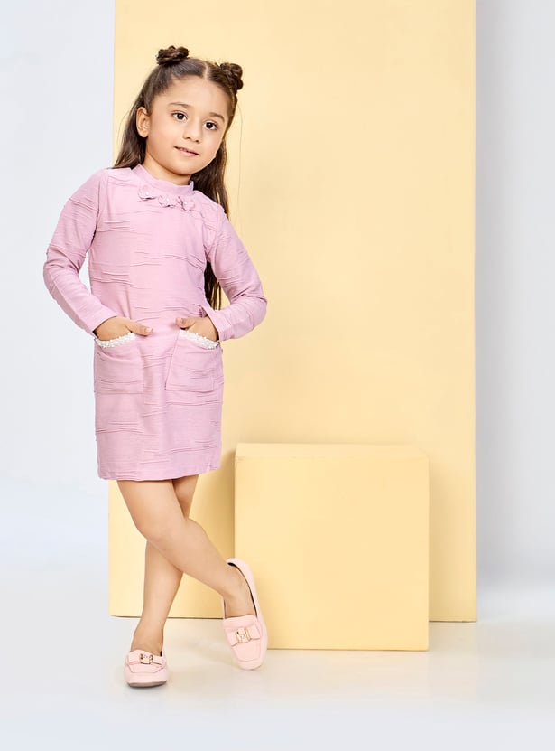 PEPPERMINT Girls Textured Shift Dress