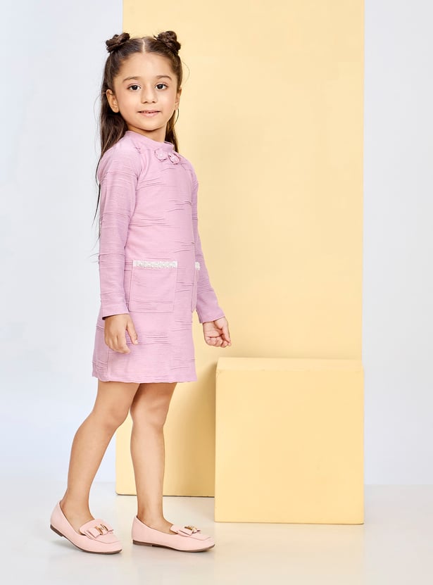 PEPPERMINT Girls Textured Shift Dress