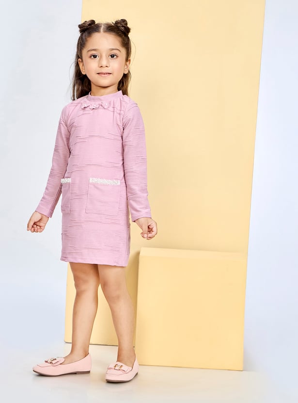 PEPPERMINT Girls Textured Shift Dress