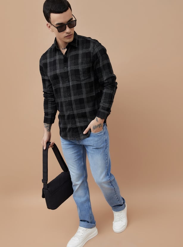 FAME FOREVER Checked Smart Fit Shirt