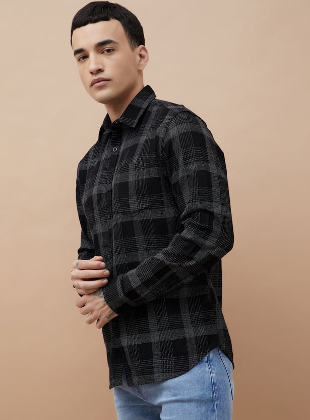 FAME FOREVER Checked Smart Fit Shirt