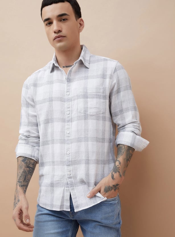FAME FOREVER Checked Smart Fit Shirt