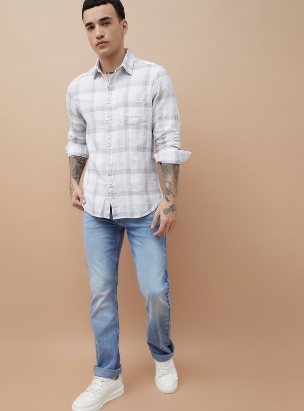 FAME FOREVER Checked Smart Fit Shirt
