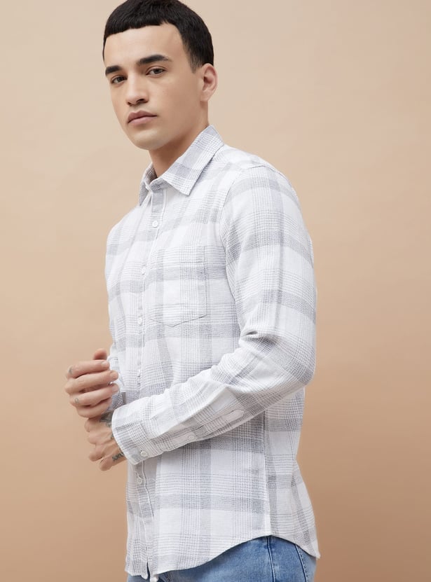FAME FOREVER Checked Smart Fit Shirt